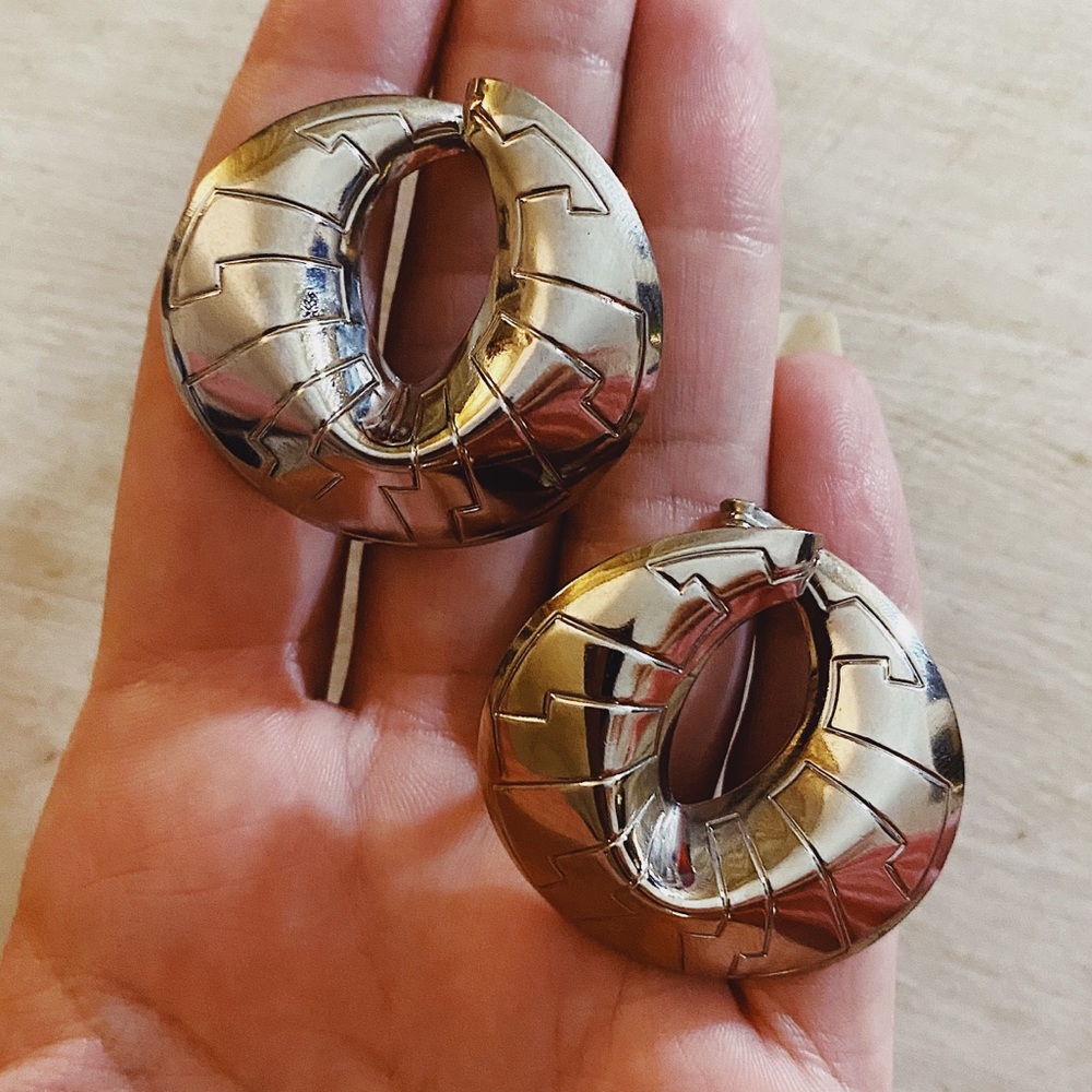 Vintage 90s Fortune Cookie Earrings